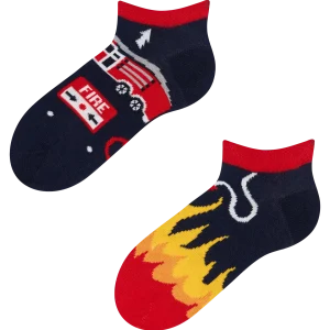 Calcetines tobilleros alegres para niños Bombero