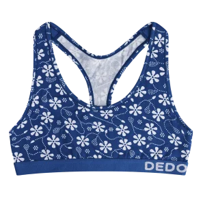 Bralette alegre para mujer Estampado azul