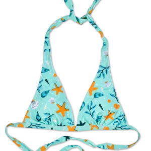 Top triangular alegre de bikini Conchas marinas