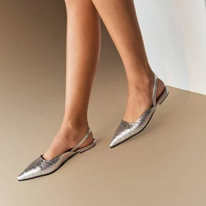 Zapato Cerrado Destalonado con Tacón – Ref. Z-3176 Plata