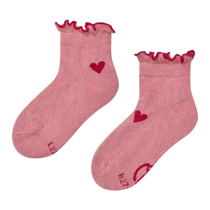 Calcetines Cutecore para niña Corazones rojos