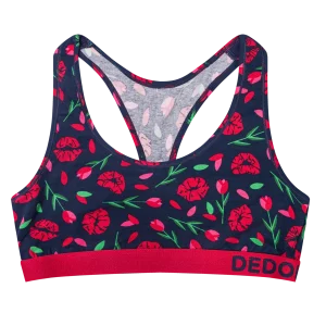 Bralette alegre para mujer Labios de tulipán