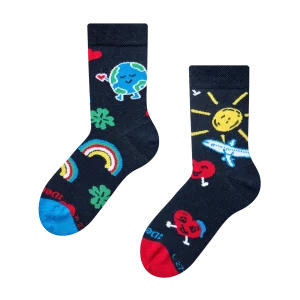 Calcetines infantiles alegres Amor alrededor del mundo