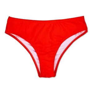 Bragas de bikini de cintura media Rojo vivo