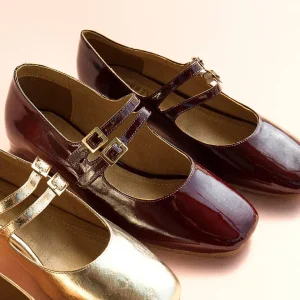 Zapato Tipo Mary Jane  – Ref. Z-3099 Charol Vino Tinto