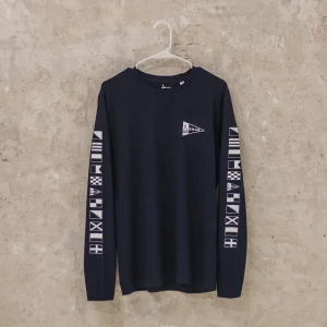 Camiseta de manga larga con banderas náuticas - Azul marino