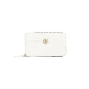 Billetera Pequeña en Cuero Texturado – Ref. W-0003 Blanco Grabado Pequeño