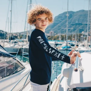 BANDERAS NÁUTICAS NIÑOS MANGA LARGA - MARINO