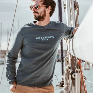 CAMISETA MANGA LARGA LIFE IS A REGATTA - VERDE CRISTAL