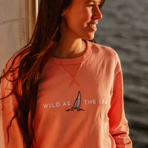SUDADERA WILD AS THE SEA - CORAL