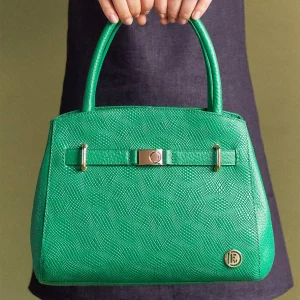 Bolso de Hombro en Cuero – Ref. B-1616 Verde