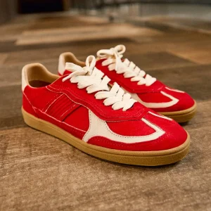 Tenis en Combinación de Cueros – Ref. Z-3377 Gamo Rojo