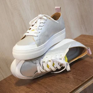 Tenis en Cuero – Ref. Z-3049 Plata