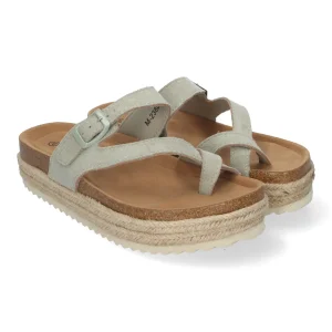 Sandalia de Mujer de Plataforma Tipo Esclava, Material Bio Verdes