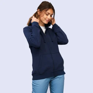 Sudadera con cremallera de mujer personalizada