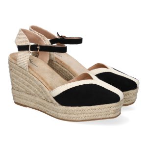 Sandalia de Mujer, Estilo Valenciana de Yute, Diseño Moderno con Punta Fina