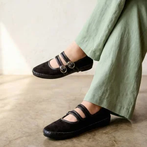 Zapato Tipo Merceditas (Mary Janes) – Ref. Z-3268 Negro Gamuzado
