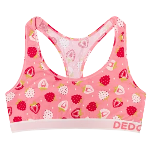 Bralette alegre para mujer Fresas dulces
