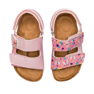 Sandalias infantiles con suela de corcho Mariposas dulces