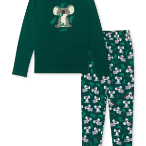Pijama alegre para mujer Koala y hojas