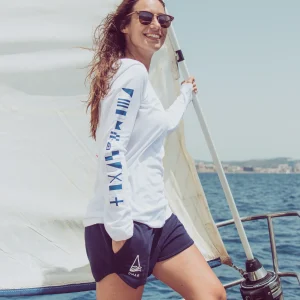 BANDERAS NÁUTICAS MANGA LARGA BLANCA - MUJER