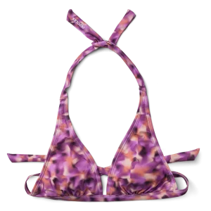 Top triangular alegre de bikini Rosa camuflaje