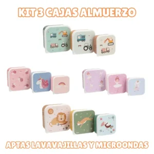 Kit 3 Cajitas Almuerzo Tutete