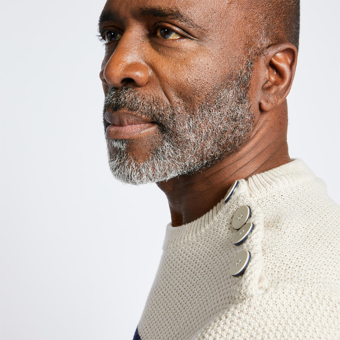 Jersey marinero Hombre algodón beige rayas - Imagen 9