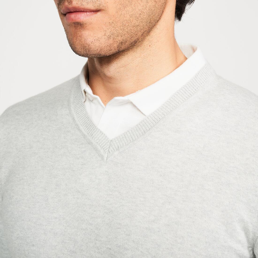 Jersey de golf 100 % algodón cuello en V hombre, MW100 - Imagen 7