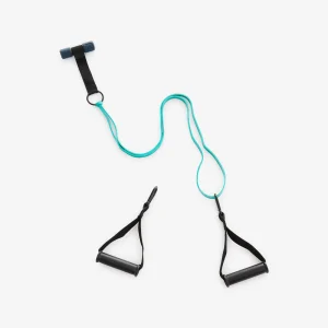 Kit Resistencia Musculación Agarraderas + Fijación Puerta + Banda Elástica 15 kg