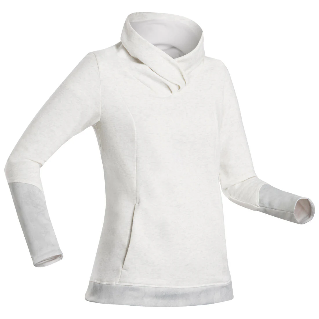 Sudadera polar de montaña y trekking Mujer Quechua NH100 blanco - Imagen 7
