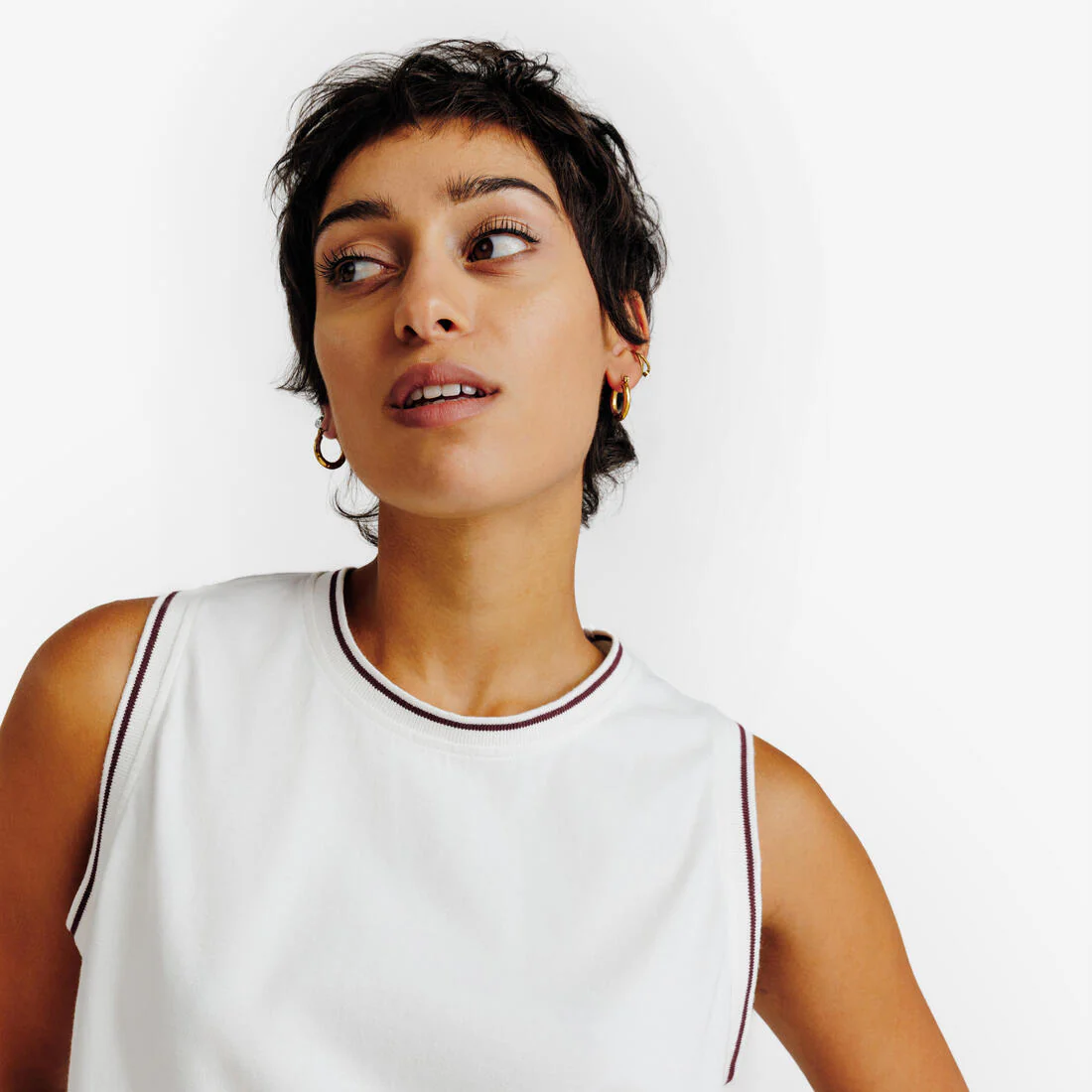 Camiseta sin mangas mujer, Heritage, blanco roto - Imagen 4