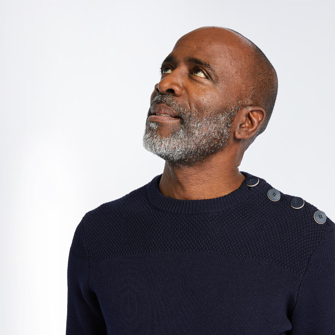 Jersey marinero Hombre algodón beige rayas - Imagen 8