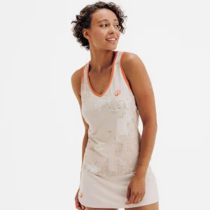 Camiseta sin mangas de pádel técnica y transpirable Mujer Kuikma PTK Light Beis