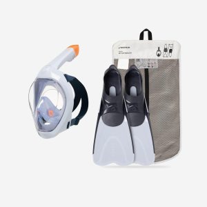 Kit Snorkel Máscara Easybreath + Aletas Adulto