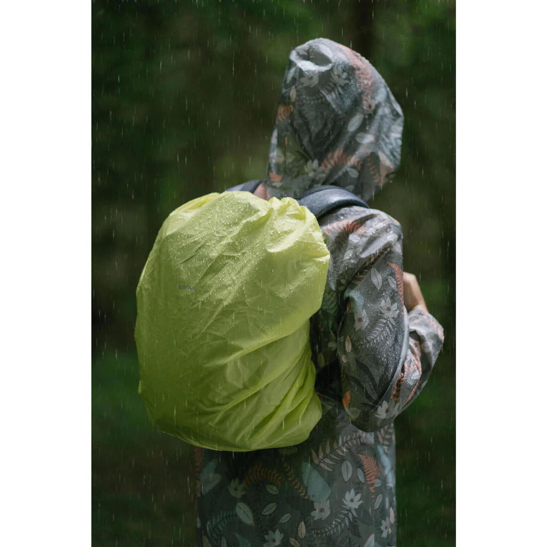 Funda para la lluvia mochila de senderismo 10 -20L, verde - Imagen 6