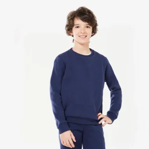 Sudadera Niños Unisex Azul Oscuro Cuello Redondo Cálida