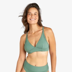 Top Bikini Mujer Texturizado Caqui