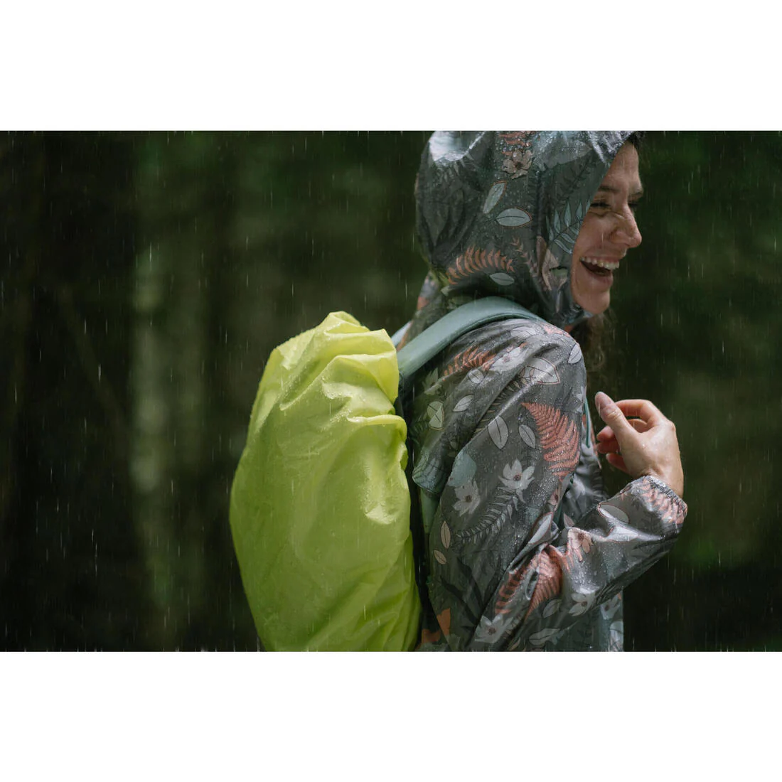 Funda para la lluvia mochila de senderismo 10 -20L, verde - Imagen 5