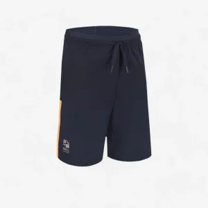Pantalón corto de fútbol NIÑOS Marino y naranja