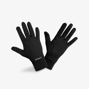 Guantes de running táctiles adulto - KIPRUN WARM 100 v2 negro