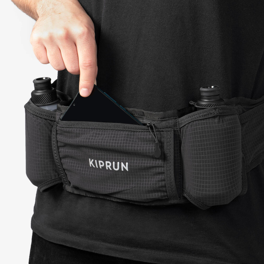 Cinturón hidratación running 2x250ml Unisex - KIPRUN belt 500 - Imagen 3