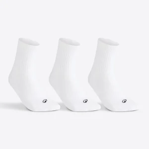 Calcetines largos de deporte RS 100 blanco lote de 3 pares