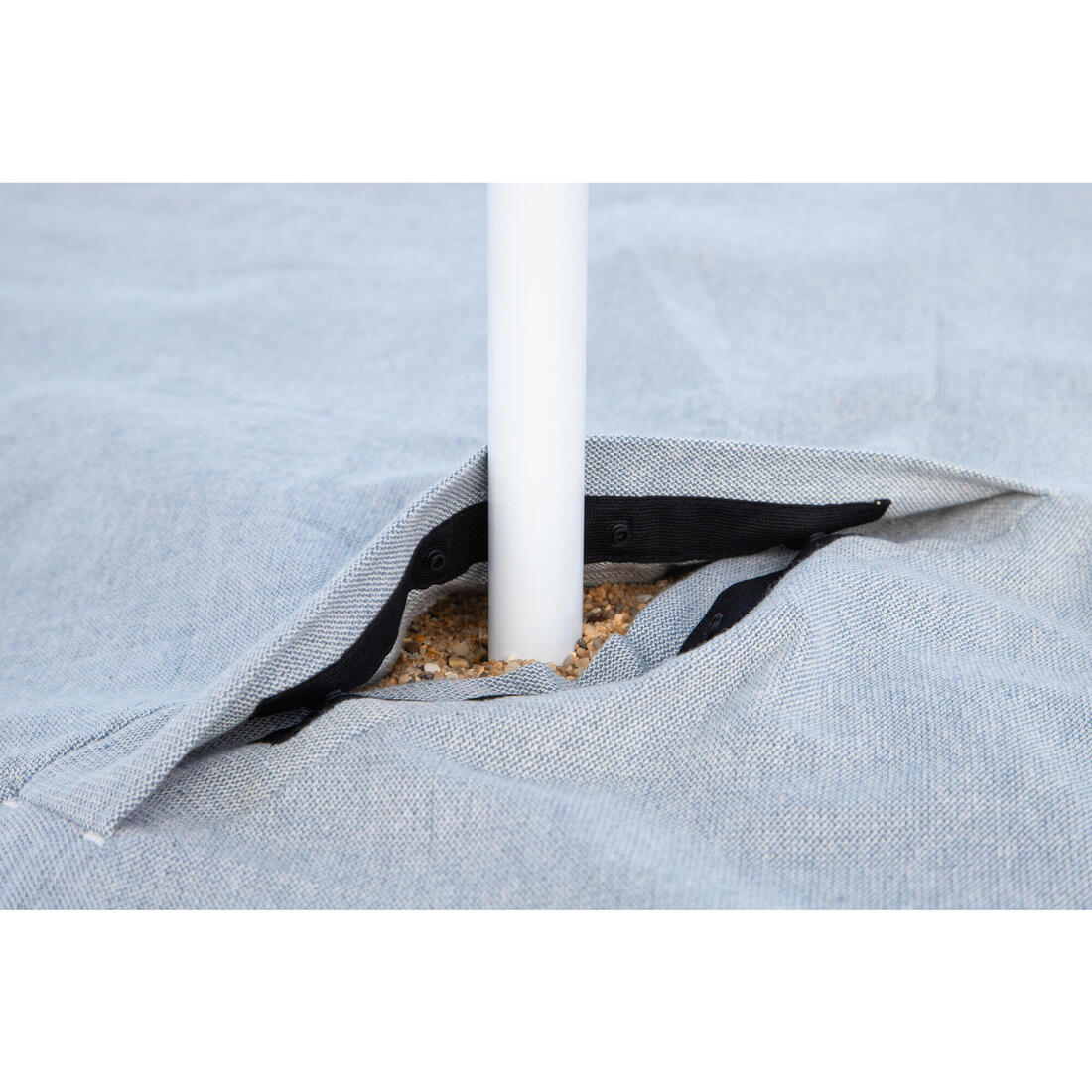 Toalla Playa/Poncho Gris Azul 190 x 190 cm - Imagen 8