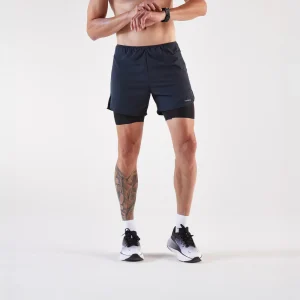 Pantalón corto 2 en 1 de running Hombre, Kiprun Run 500 Confort
