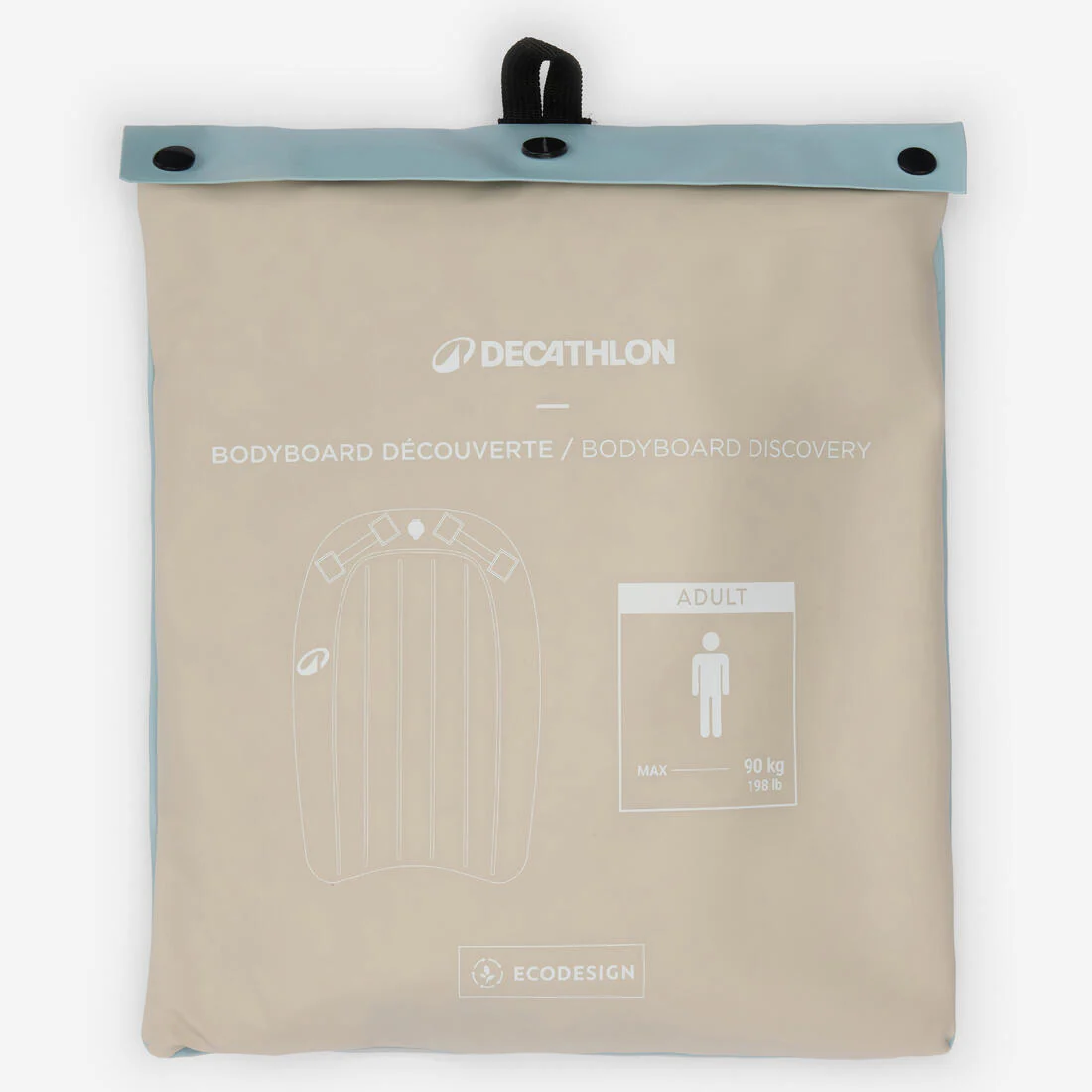 Tabla Hinchable Bodyboard Gris-Azul - Imagen 8