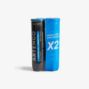 Pelotas de tenis polivalente 2 tubos de 4 pelotas, Kuikma All Court Pro