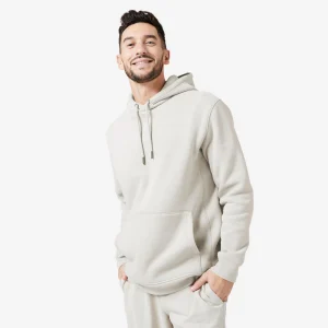 Sudadera Fitness 500 Essential Hombre Lino Capucha