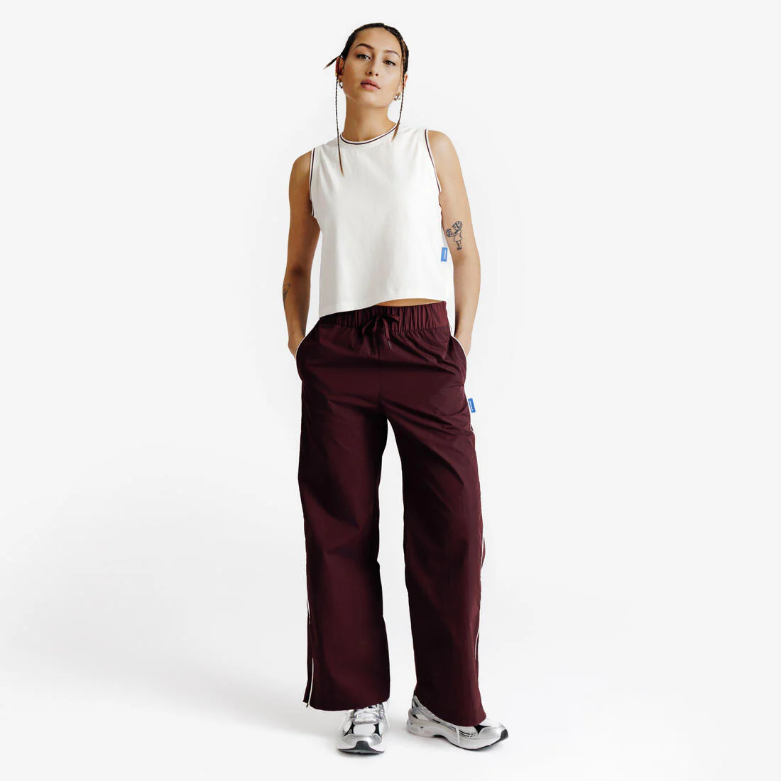 Camiseta sin mangas mujer, Heritage, blanco roto - Imagen 3