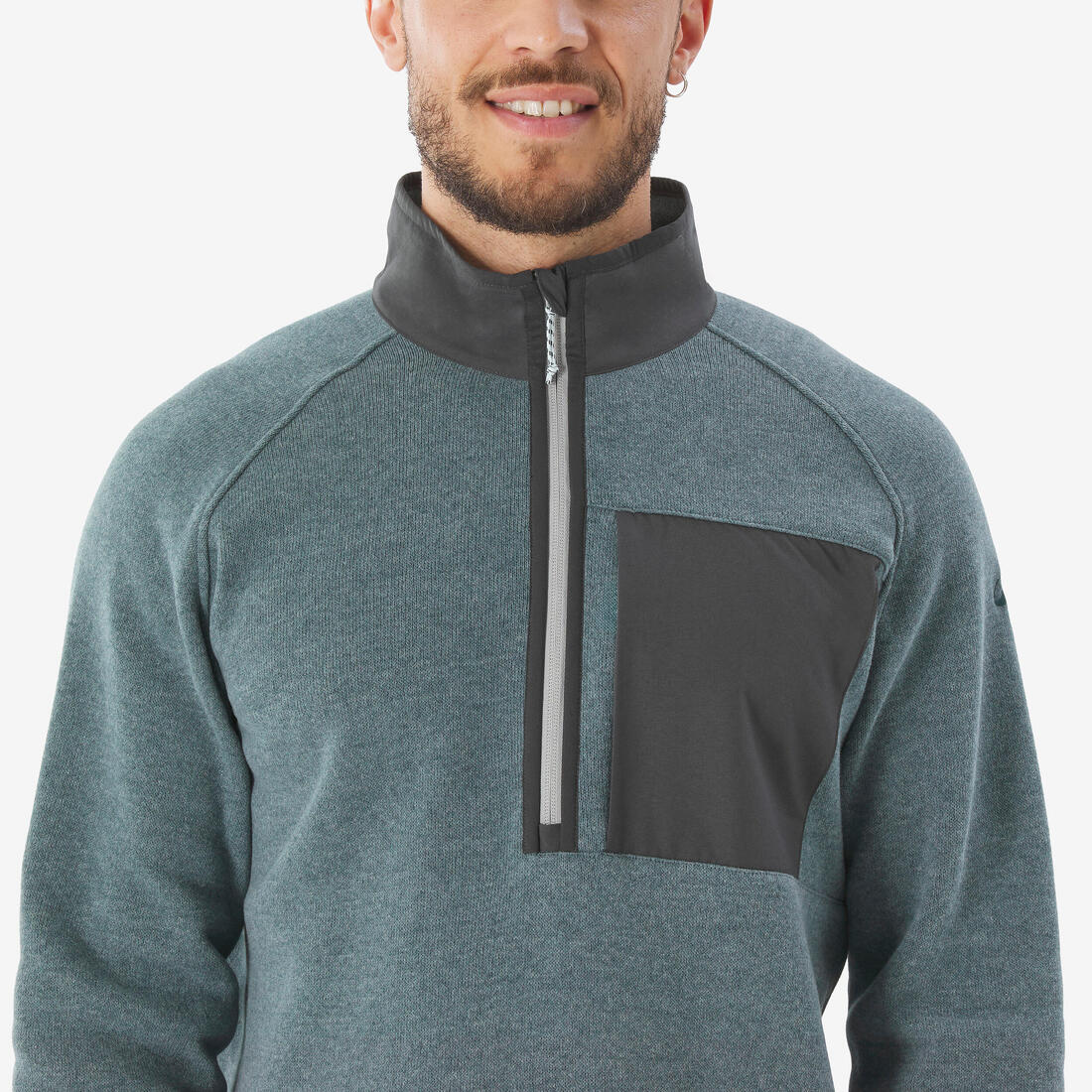 Jersey de montaña y trekking media cremallera Hombre Quechua NH500 - Imagen 8